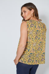 Cascara Button Top - Batik