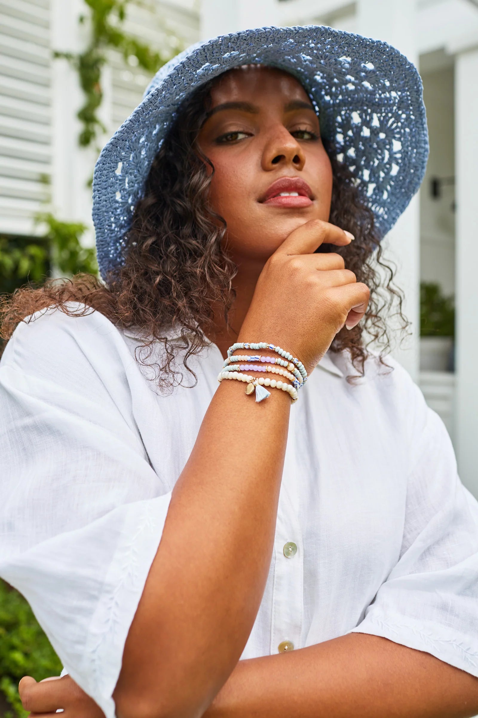 Posy Hat - Periwinkle