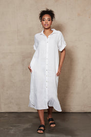 Studio Shirt Dress - Salt