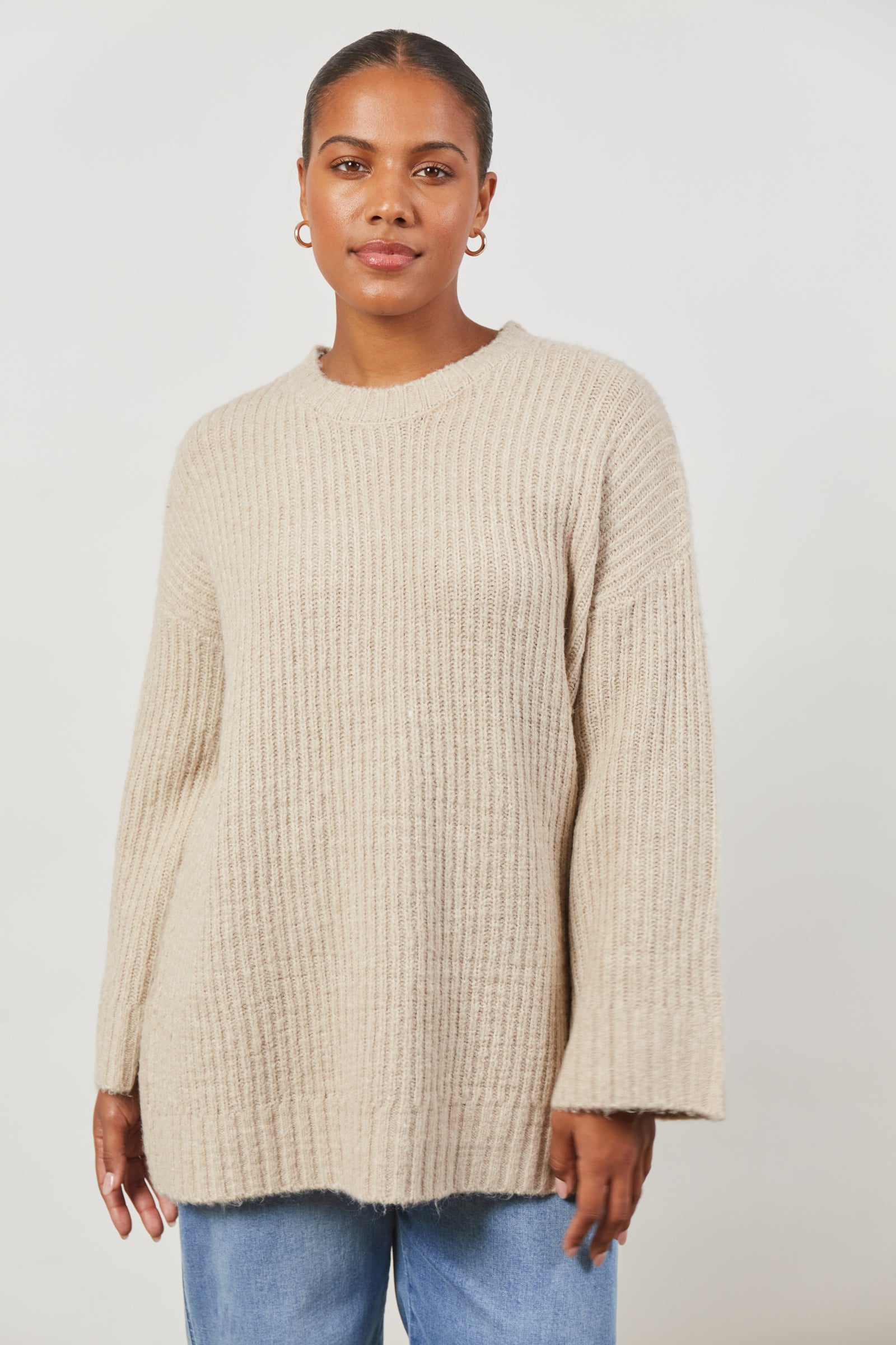 Avenue Oversize Jumper - Buff