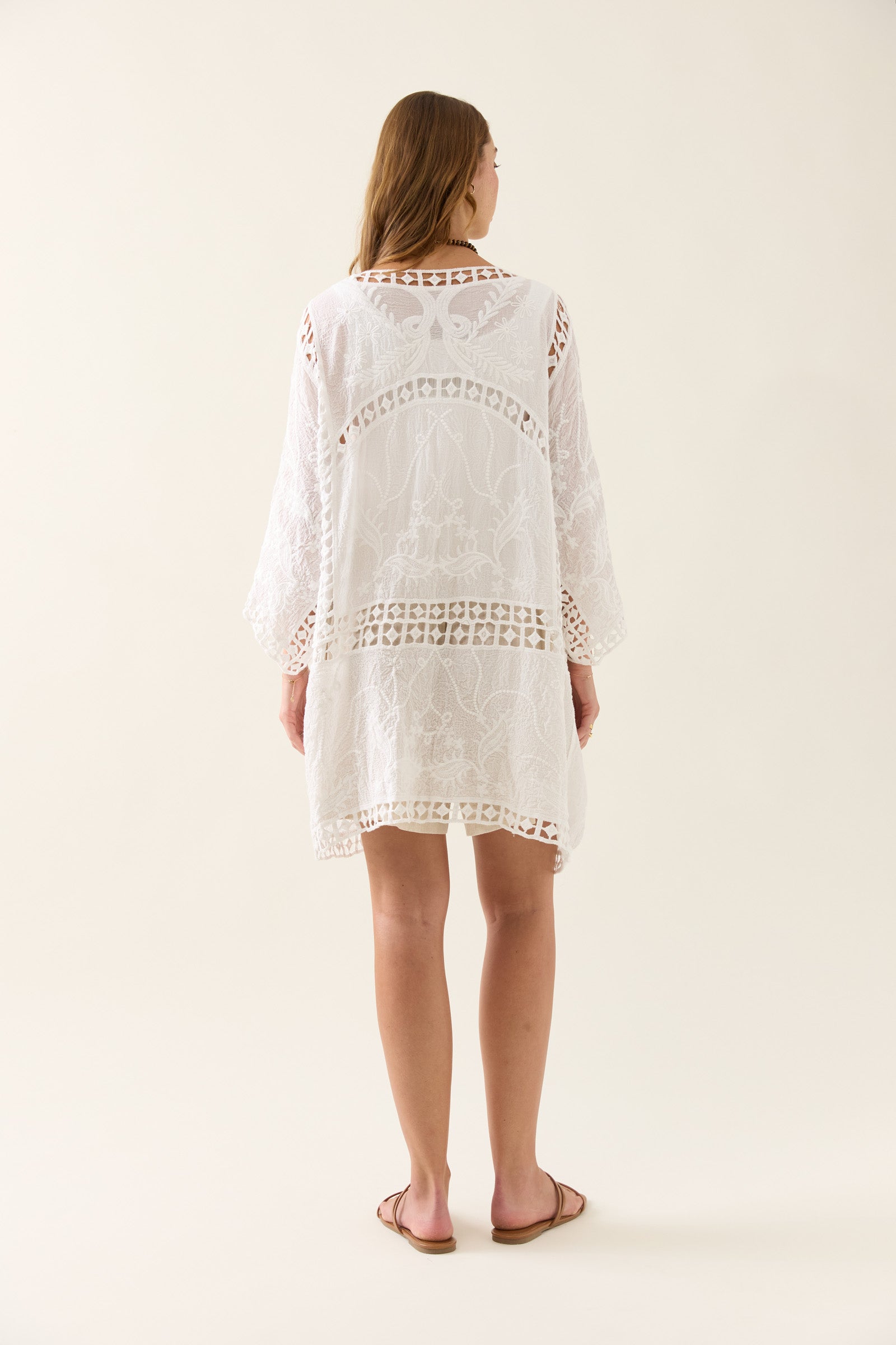 Oline Lace Kimono - Lotus