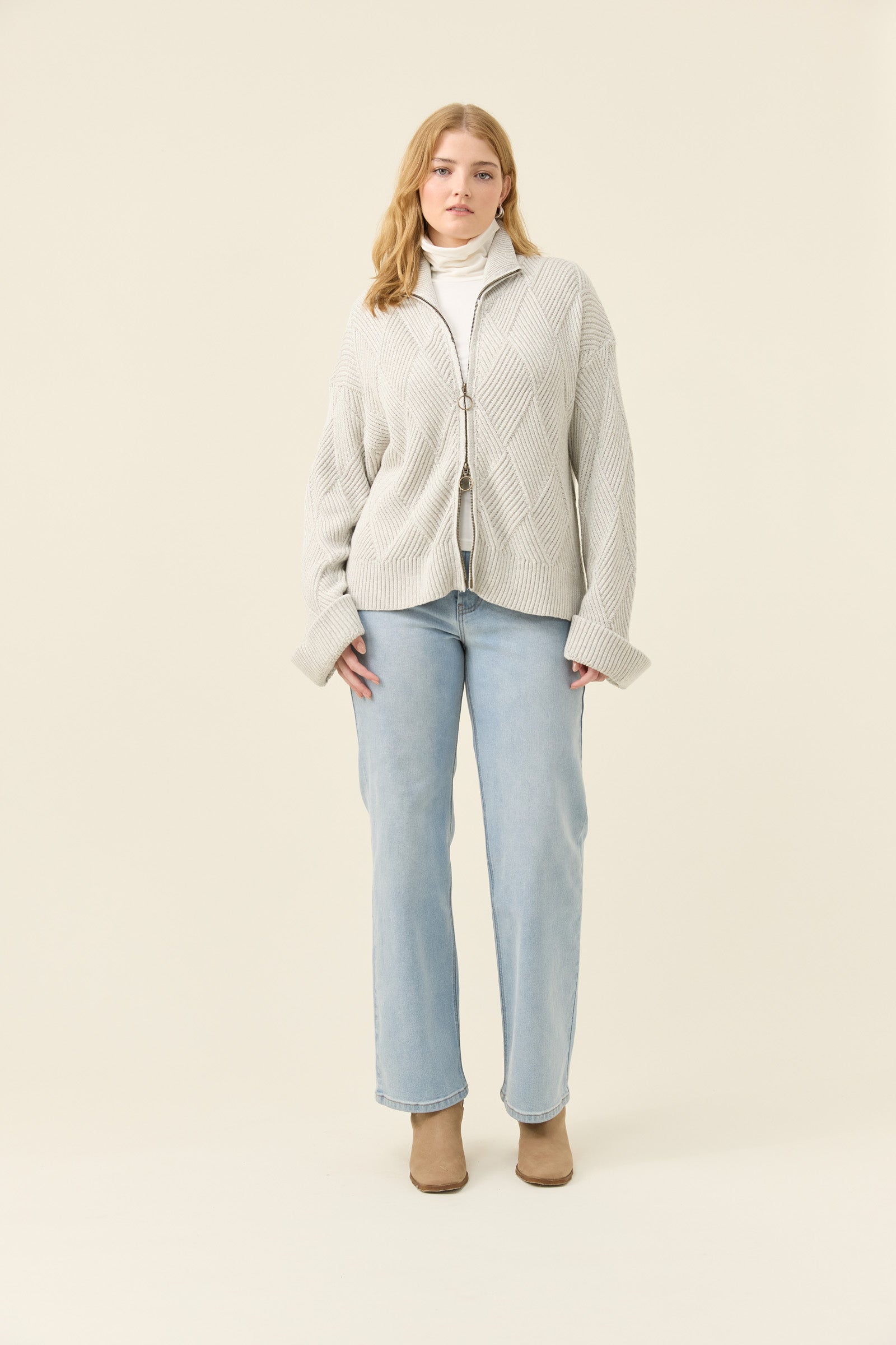 Sadie Zip Jumper - Marle