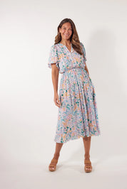 Botanical Midi Dress - Salt Hydrangea