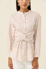 Quinn Wrap Shirt - Stone