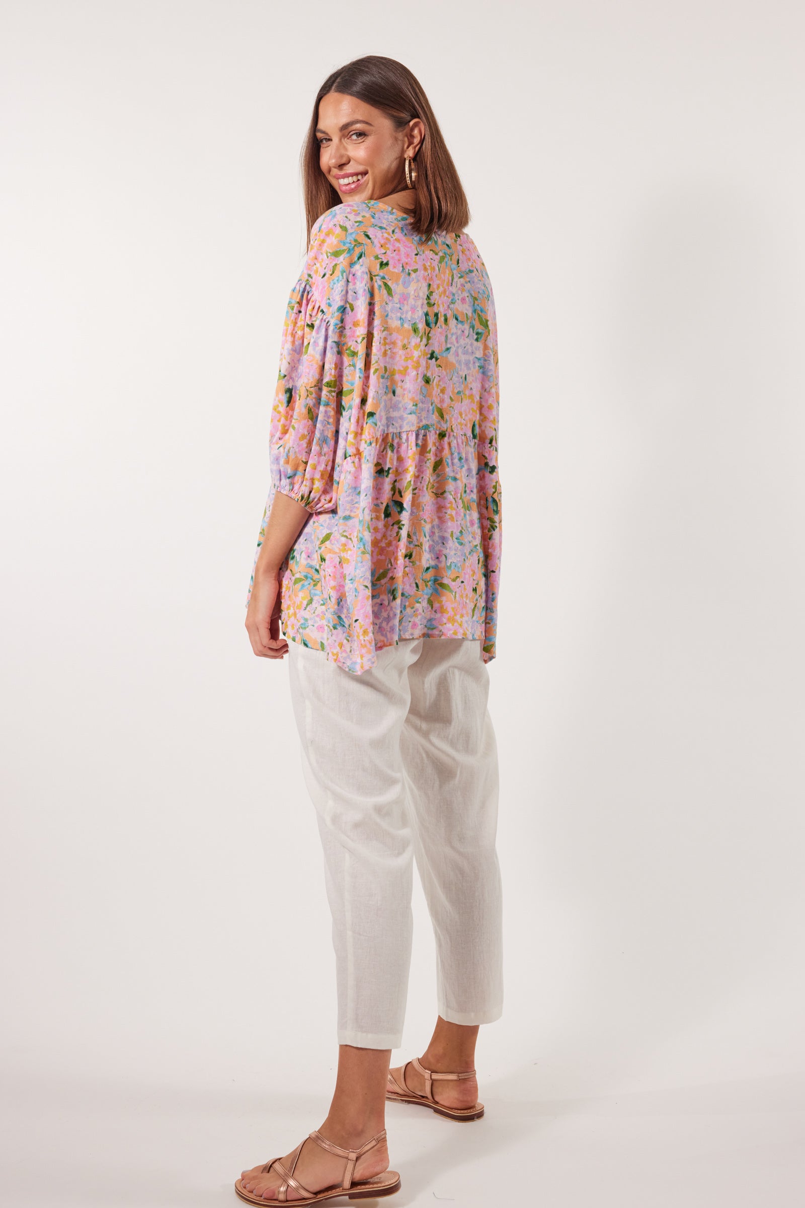 Flora Relax Top - Sunset Hydrangea