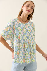 Ingrid Pleat Top - Tile