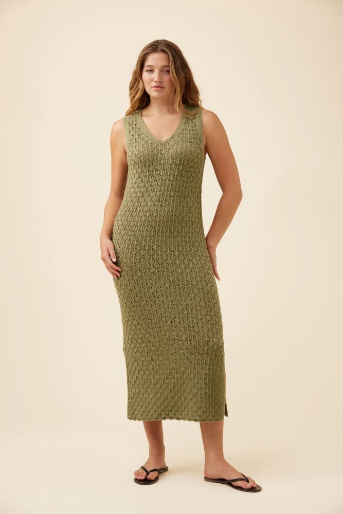 Mia Knit Dress - Sage