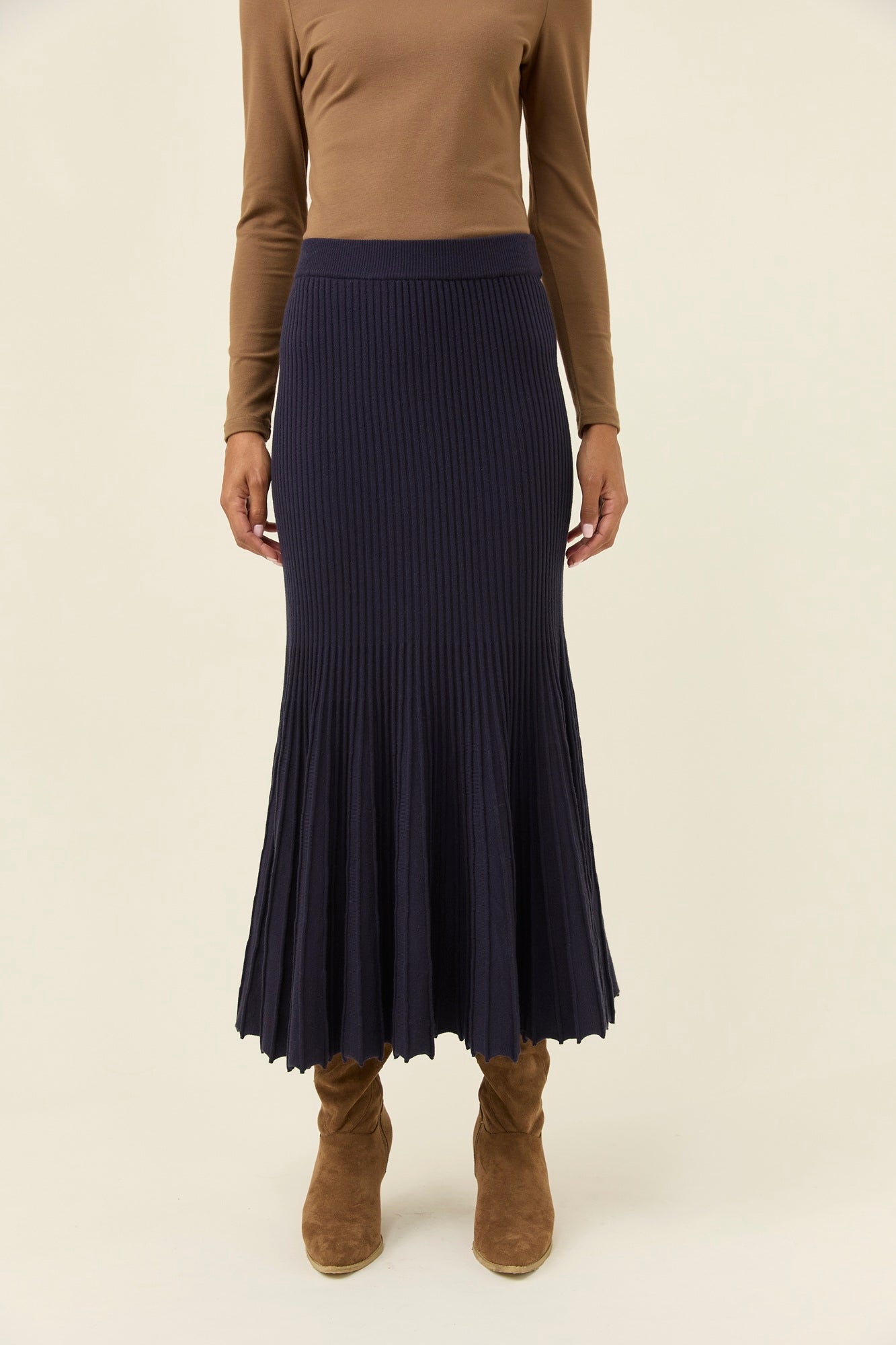 Nell Knit Skirt - Navy