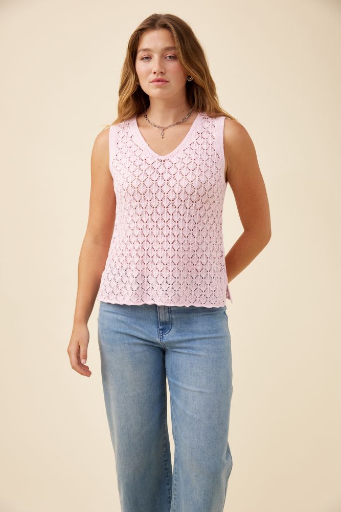 Mia Knit Top - Light Pink