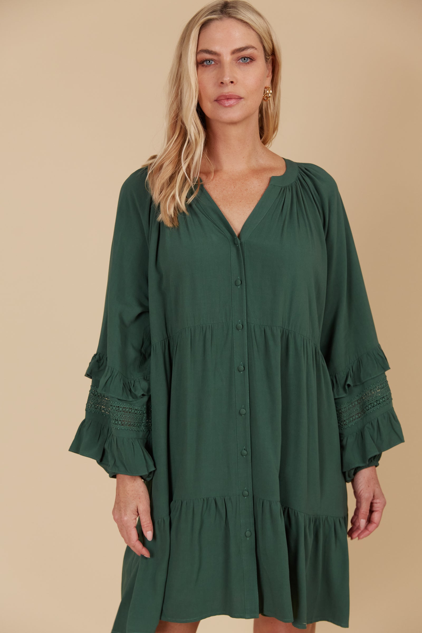 Aphrodite Relaxed Dress - Pine
