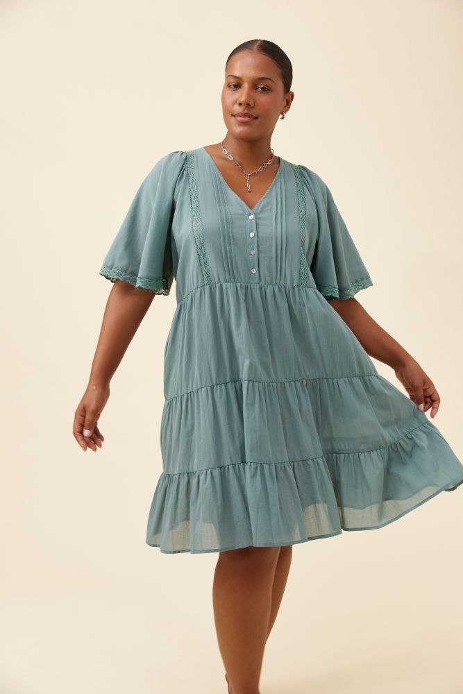 Frances Dress - Soft Teal