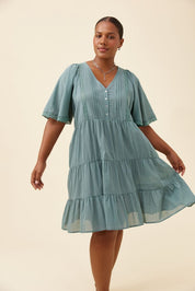 Frances Dress - Soft Teal