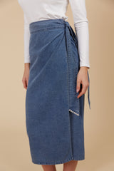 Freya Wrap Skirt - Denim
