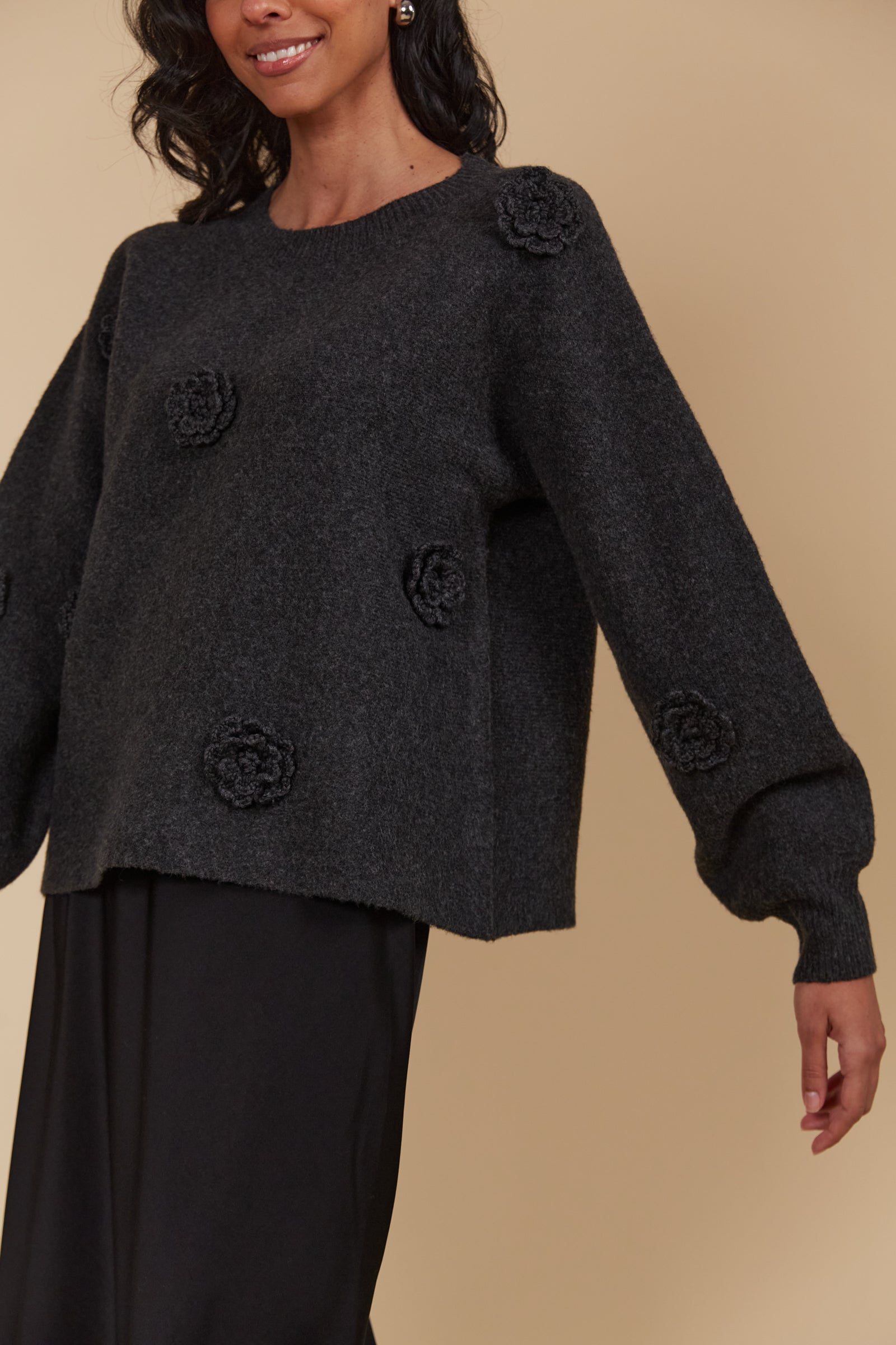 Miru Flower Jumper - Ash