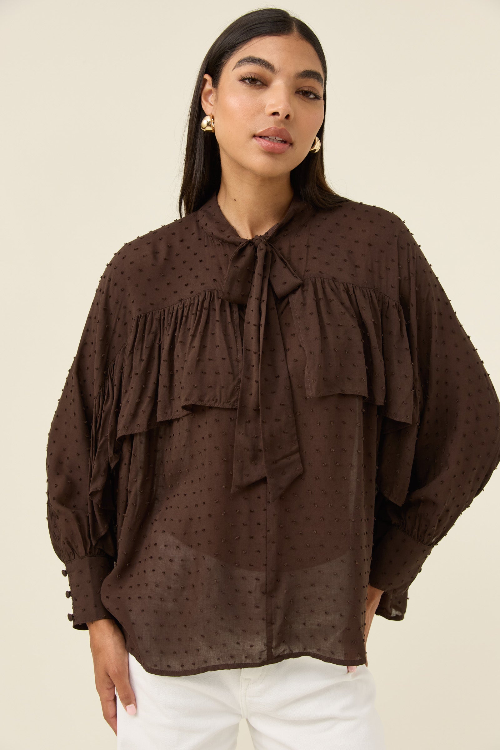 Della Blouse - Chocolate