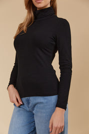 Naria Roll Neck Top - Onyx