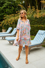 Flora Lace Dress - Salt Hydrangea