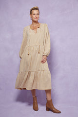 Joni Tiered Dress - Dijon