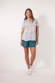 Botanical Blouse - Salt Hydrangea