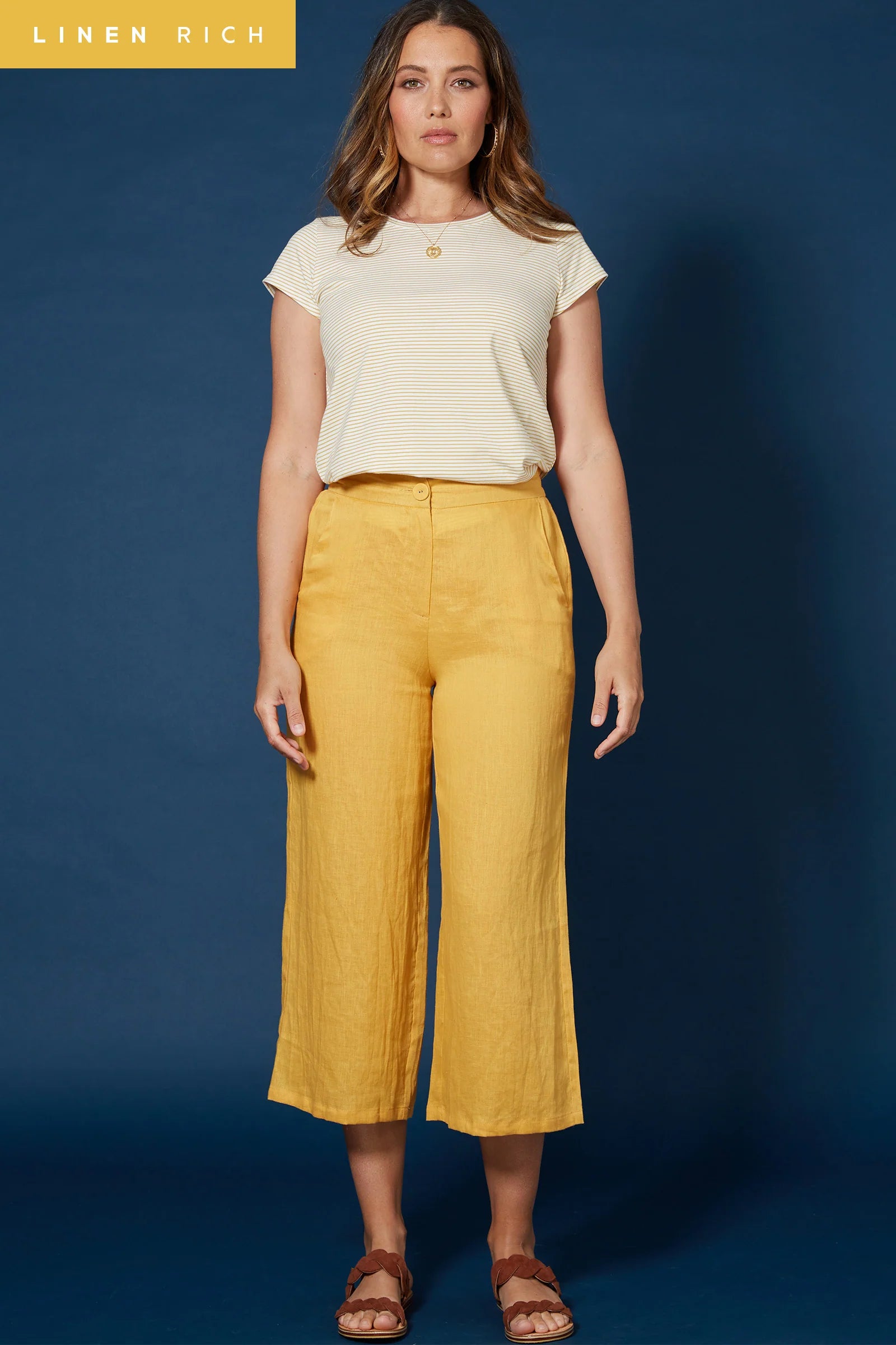 Antillia Crop Pant - Marigold