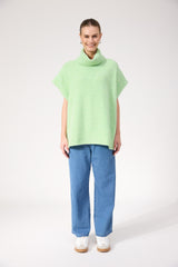 Valenza Knit Poncho - Mint