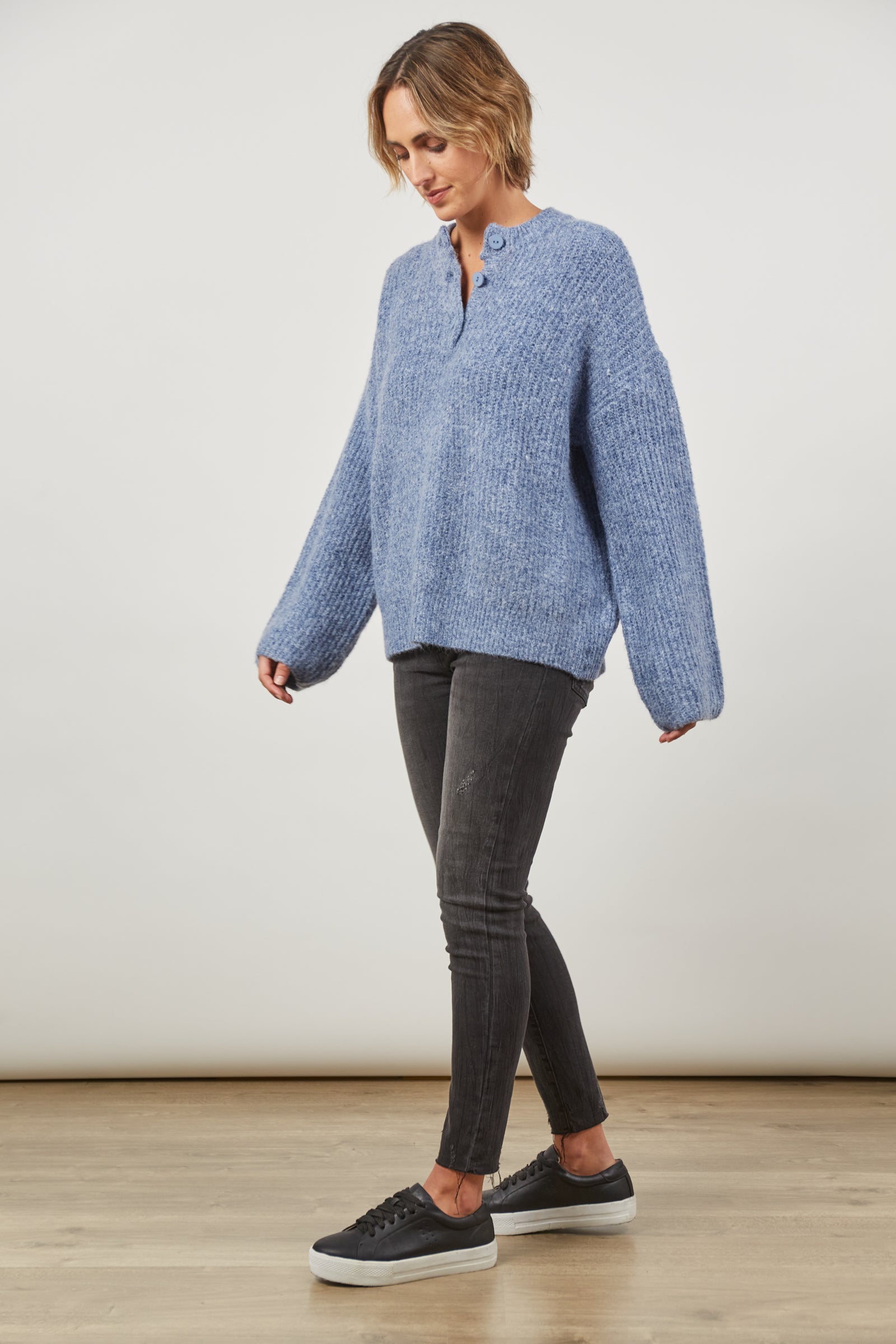 Avenue Button Jumper - Nevada