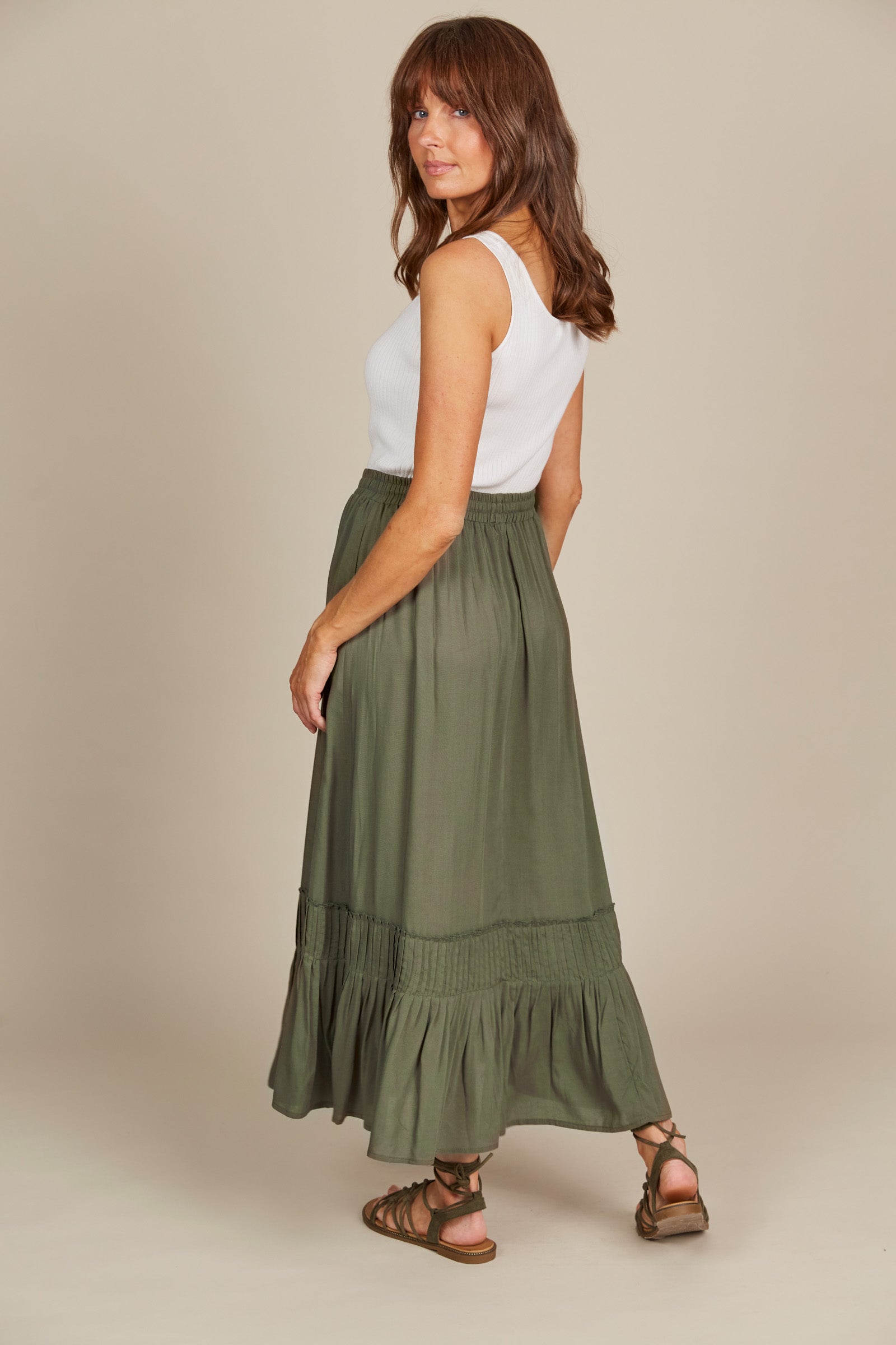 Esme Maxi Skirt - Olive