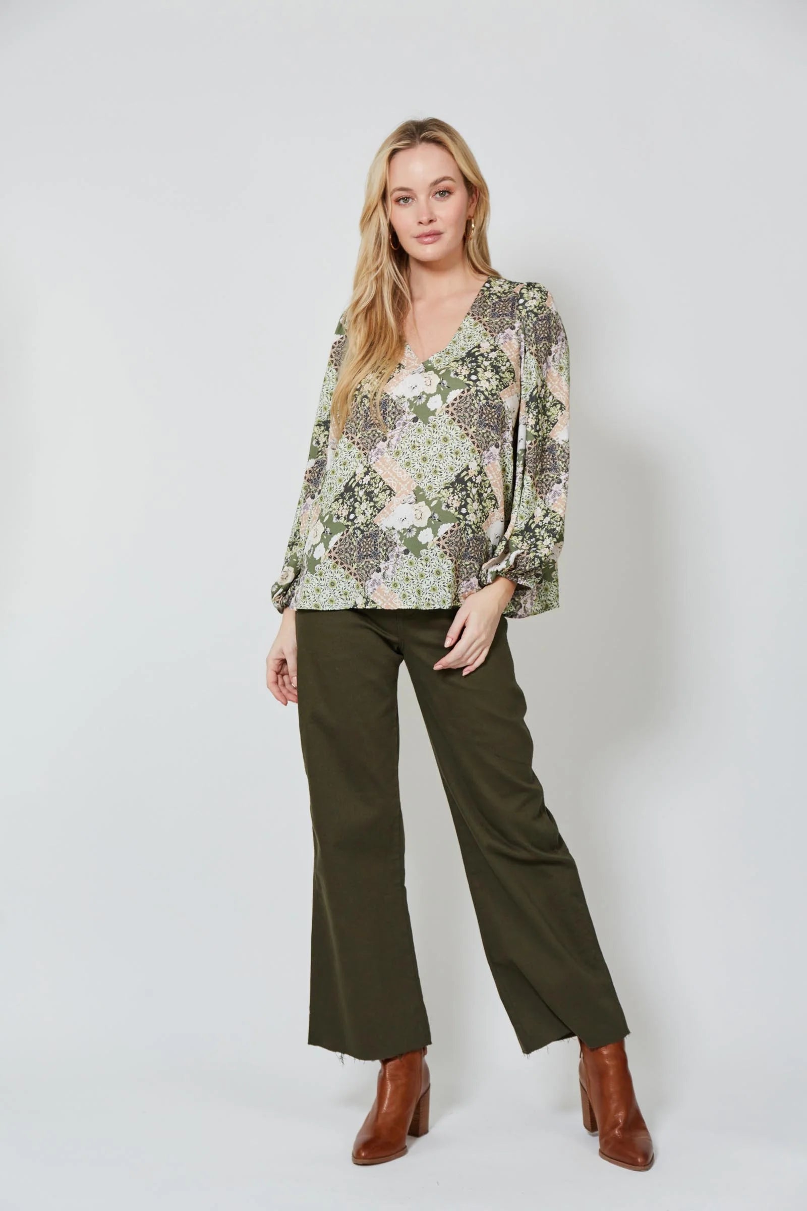 Coppola V Blouse - Evergreen Muse