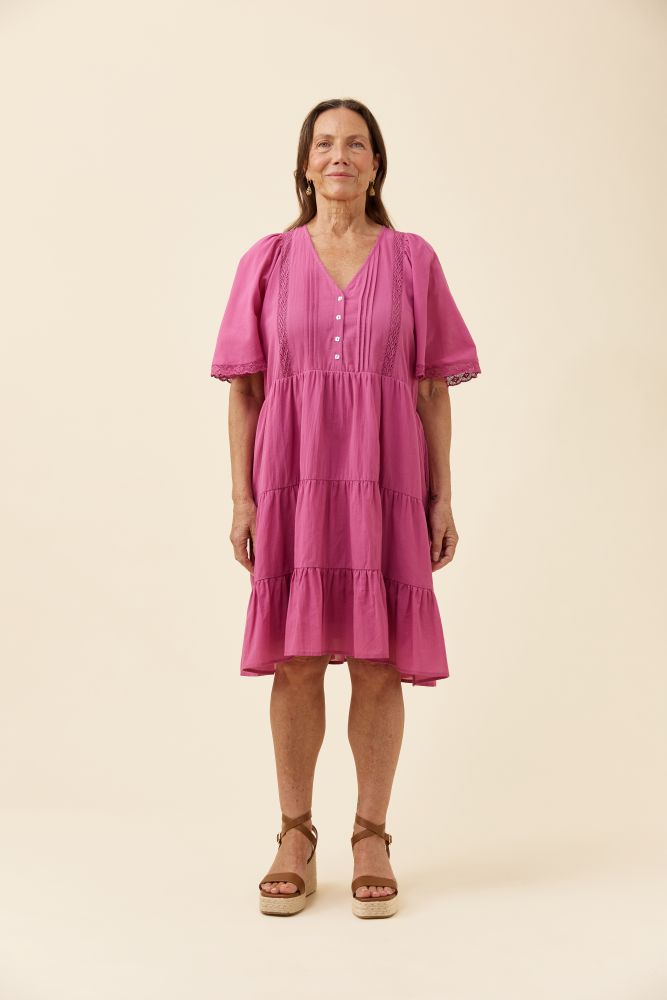 Frances Dress - Magenta