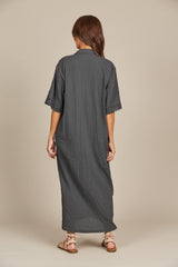 Fleur Shirt Dress - Graphite