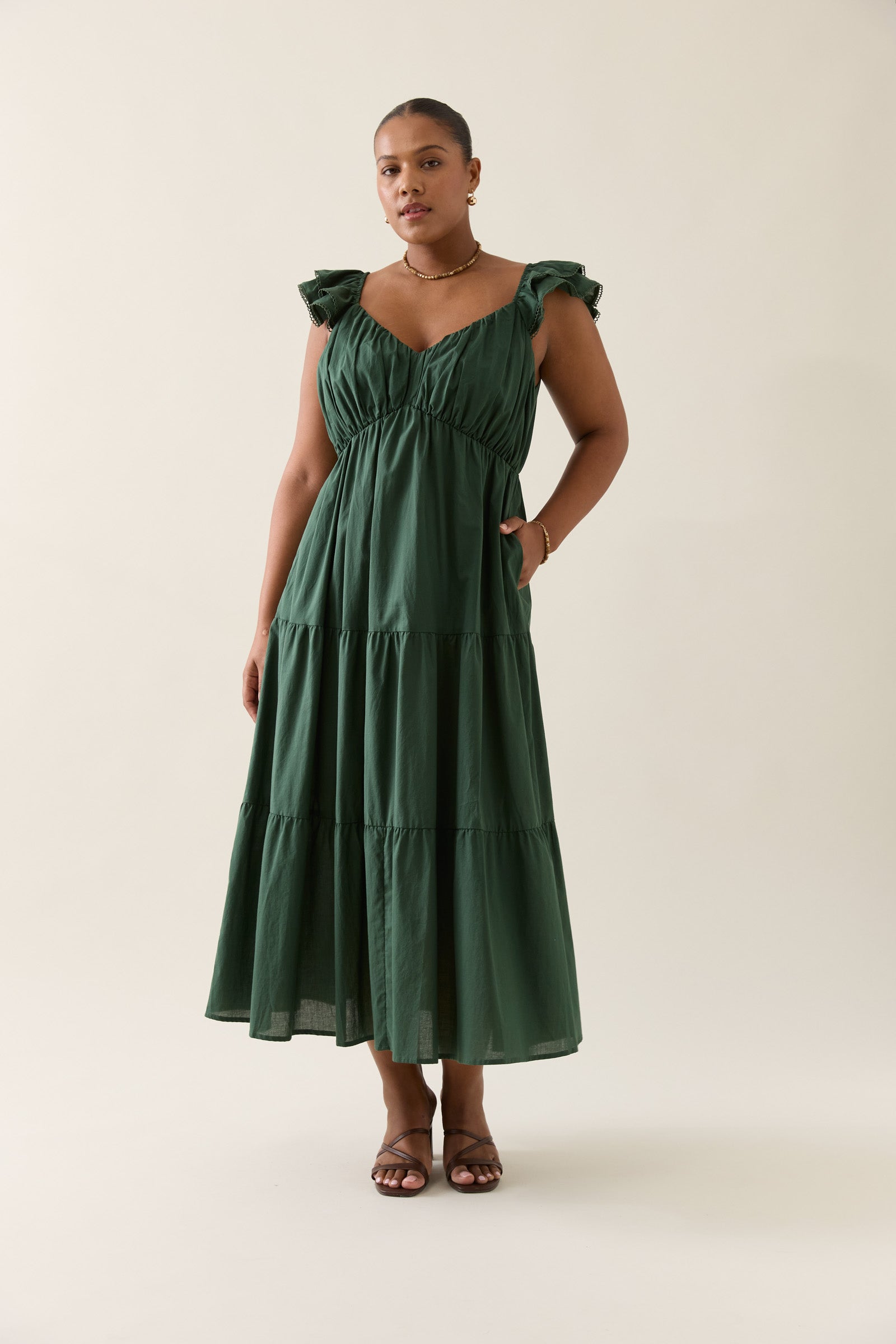 Aurora Frill Tank Dress - Myrtle