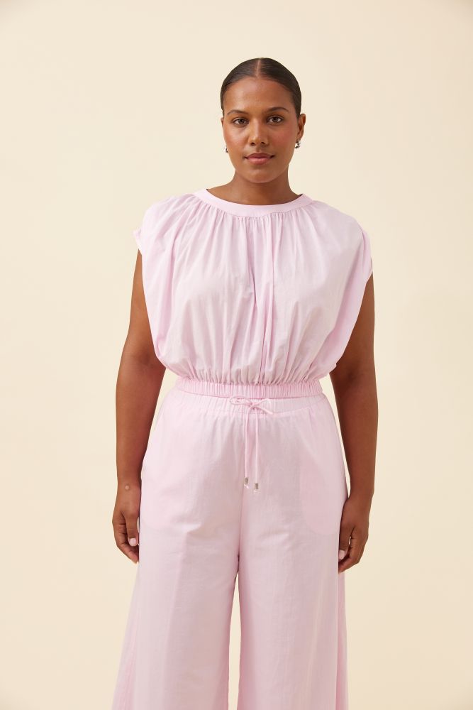 Rosa Reversible Crop Top - Light Pink