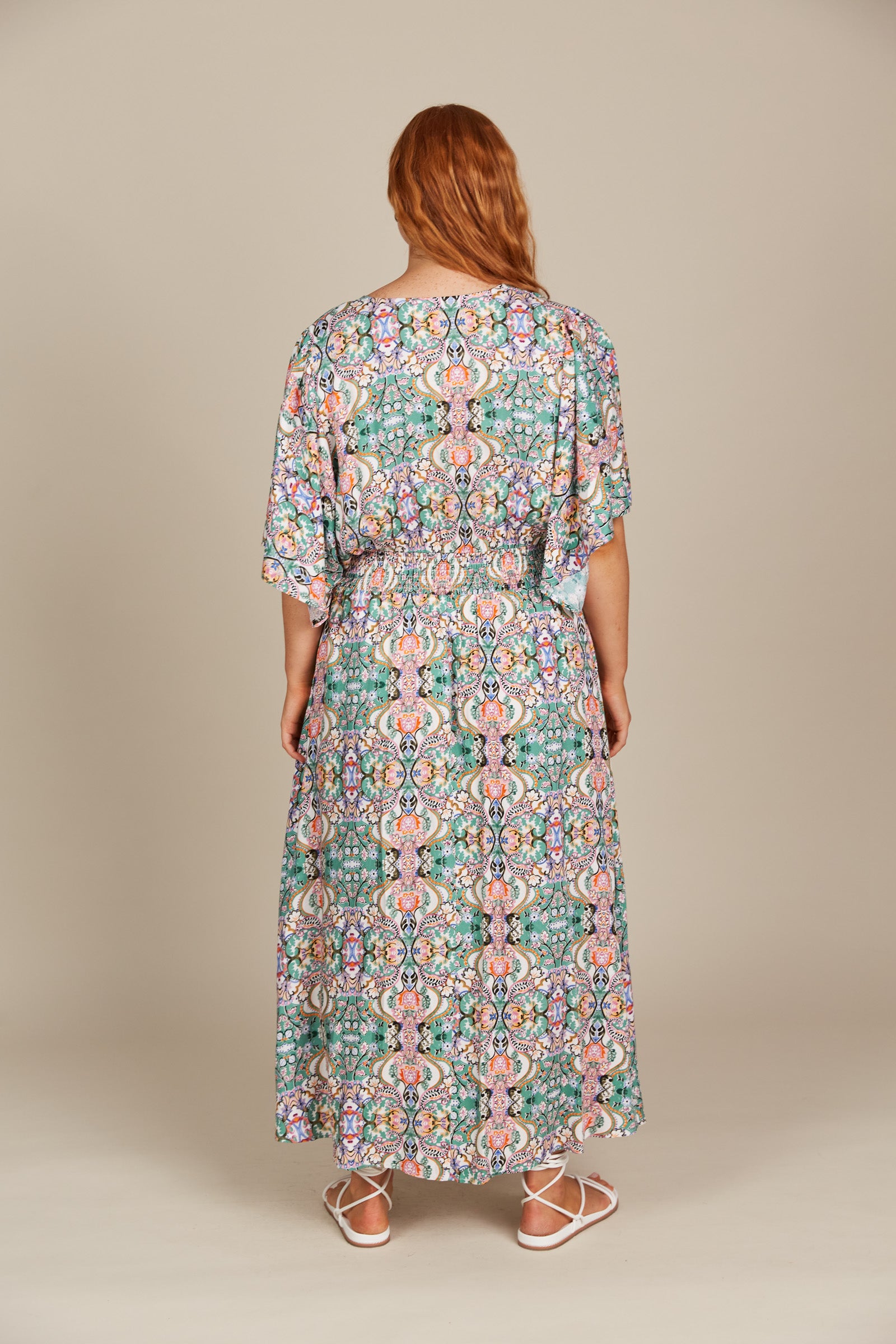 Esme Button Dress - Lotus Fleuron