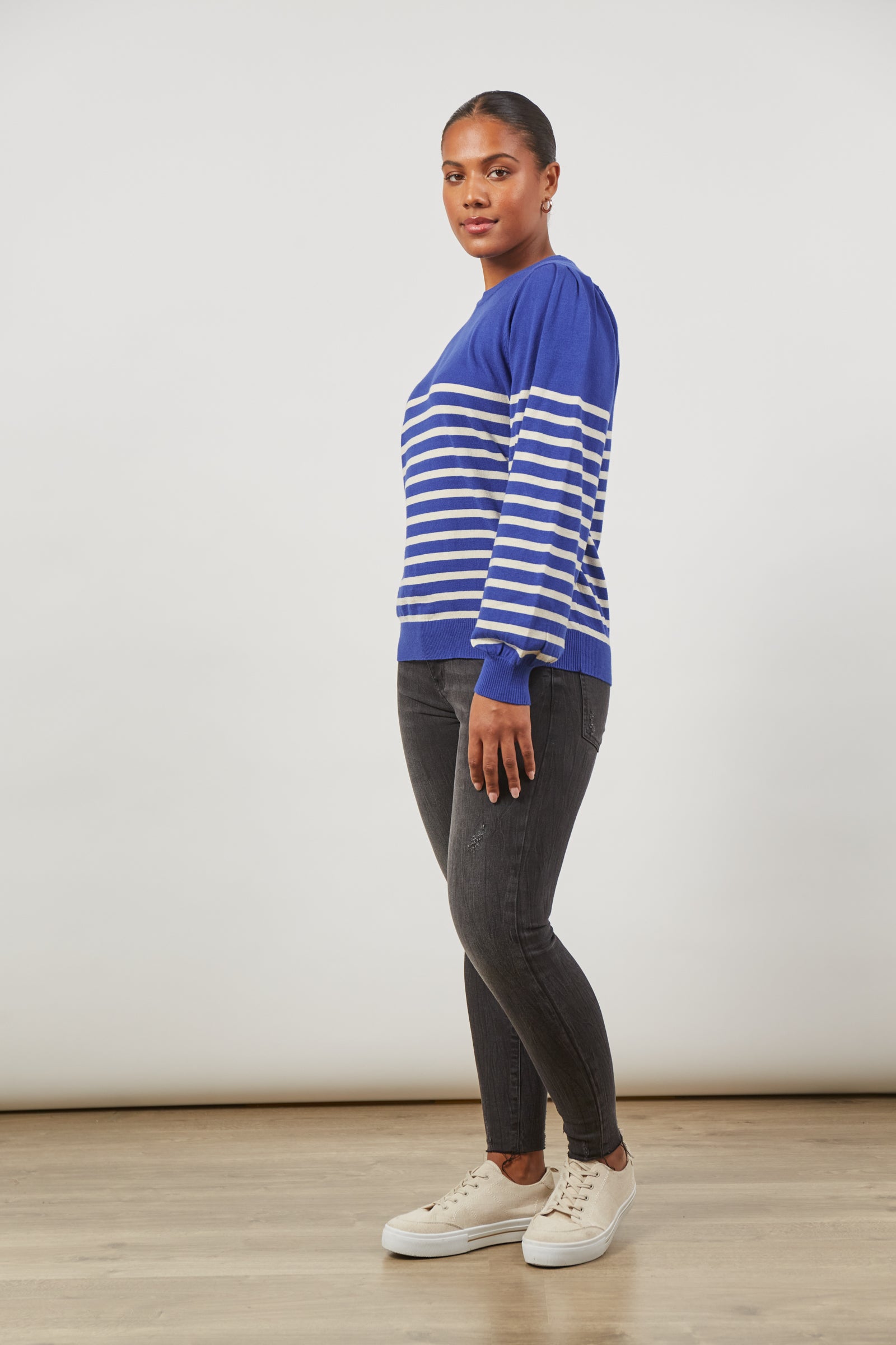 Cosmo Stripe Jumper - Cobalt
