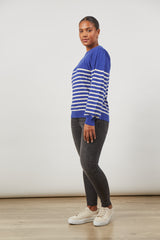 Cosmo Stripe Jumper - Cobalt