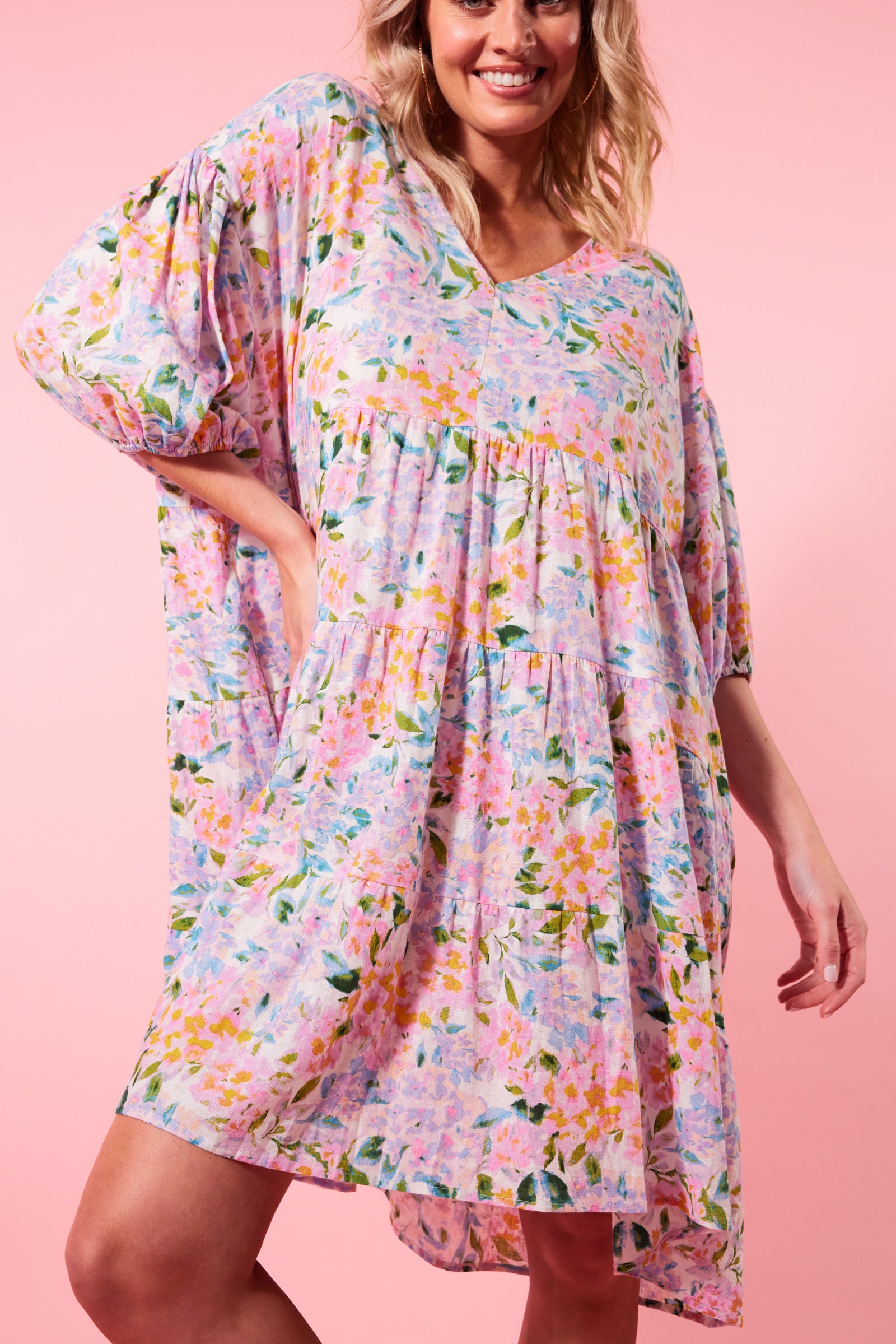 Flora Relax Dress - Salt Hydrangea