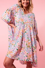 Flora Relax Dress - Salt Hydrangea